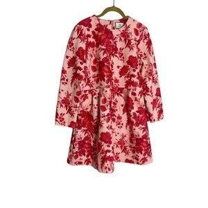 Tuckernuck Zinnia Floral Bloom Pink Red Pockets Dress Large